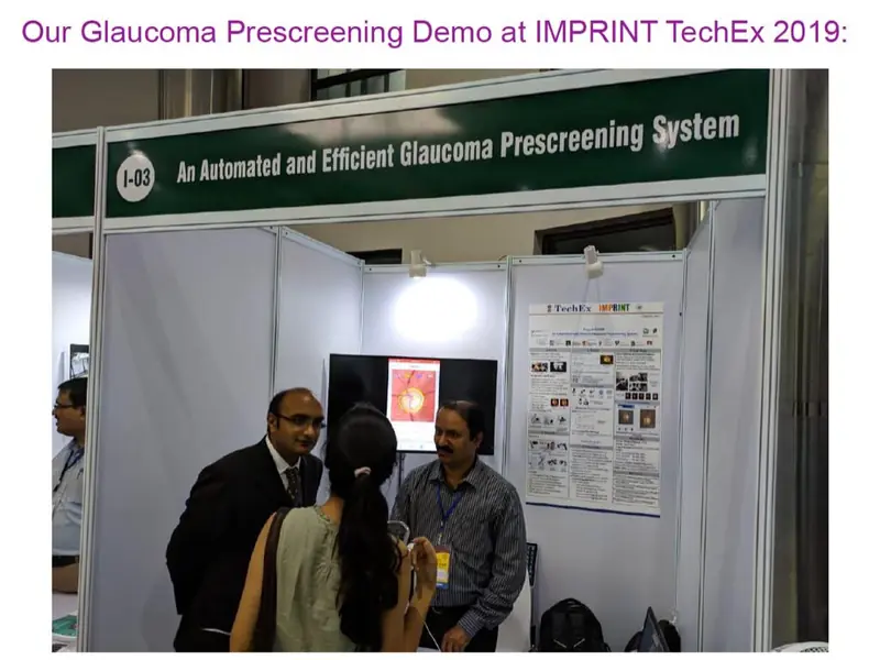Demonstrating glaucoma prescreening at the IMPRINT Tech Expo 2019.