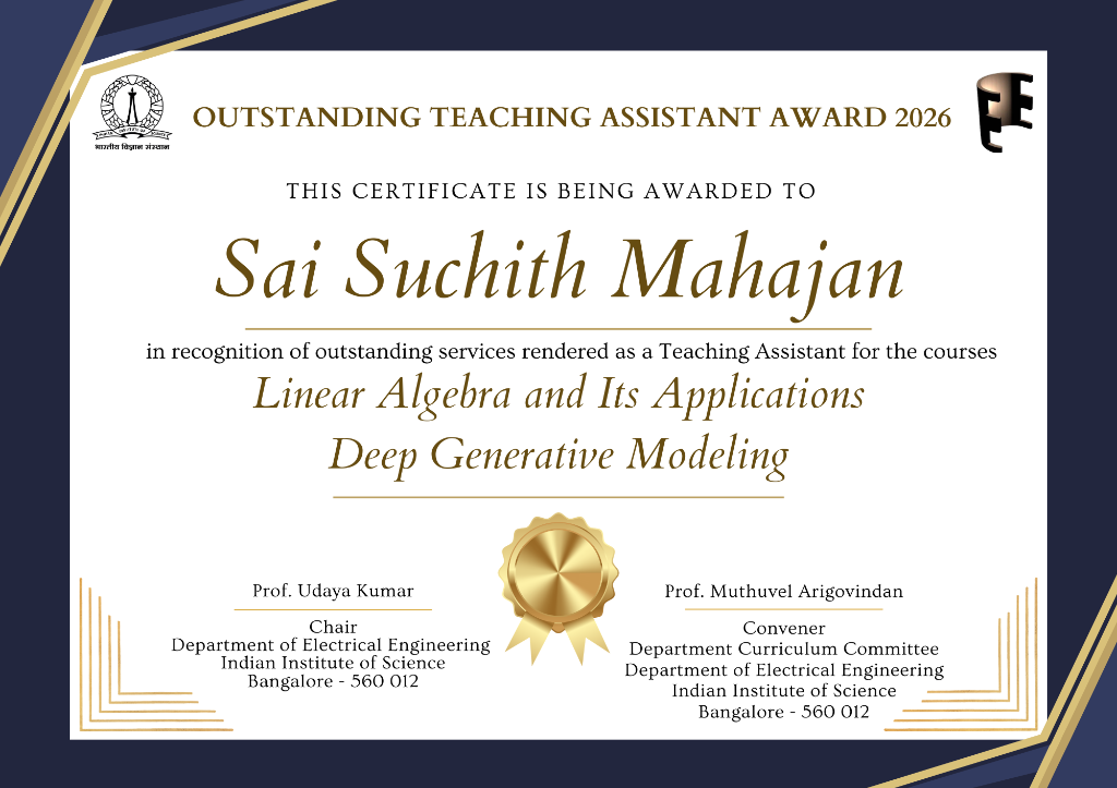 Outstanding Teaching Assistant Award